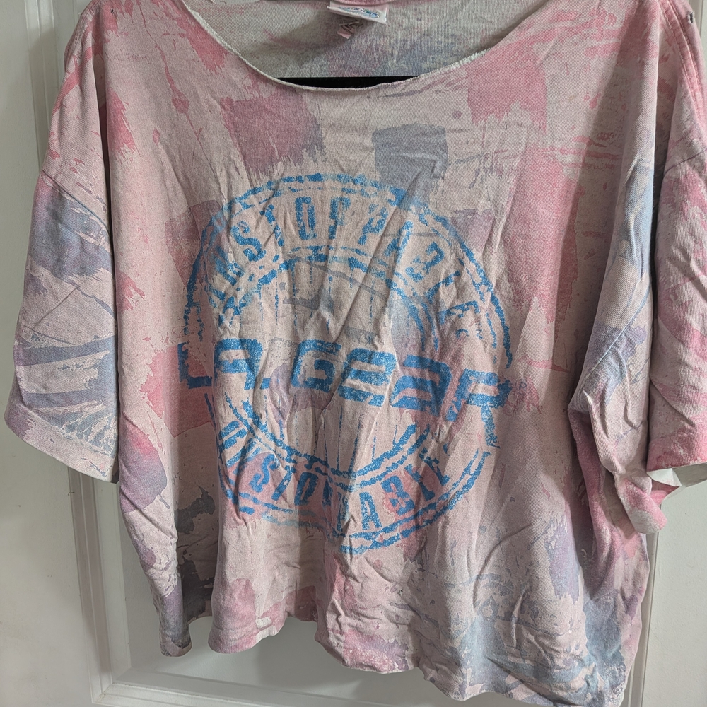 L.A. Gear Pink and Blue Tee